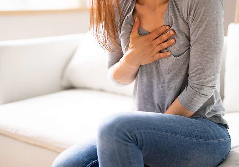 Woman-Suffering-From-Chest-Pain-Important-Link-Between-Menopause-and-Heart-Disease