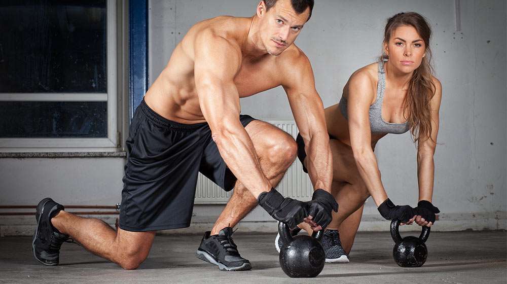 kettlebell-training-man-and-woman-A-Powerful-Supplementation-for-Increased-Exercise-Training-Performance