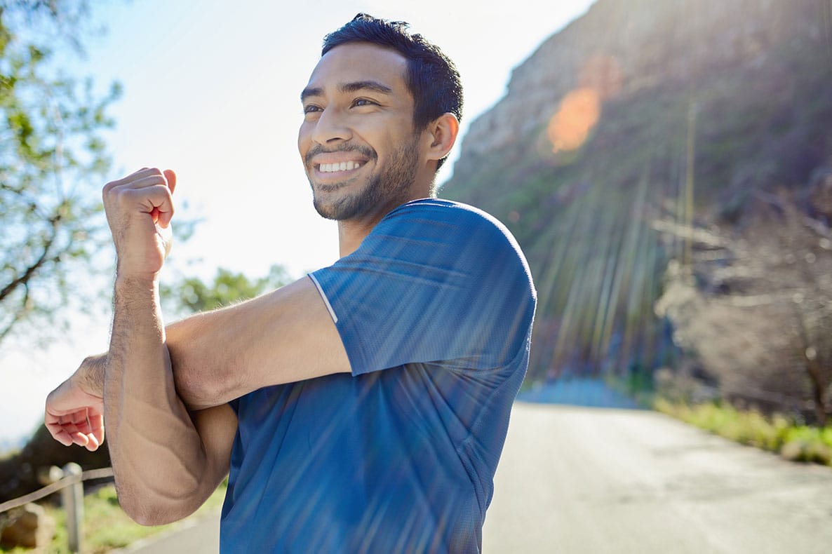 man working out after starting TRT