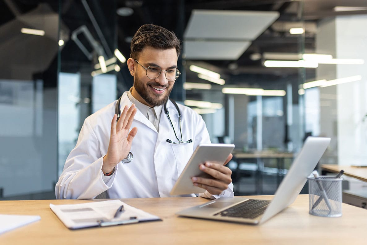 doctor having a telehealth appointment with a patient