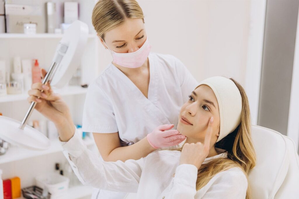 woman at a medspa in Port Orange, FL