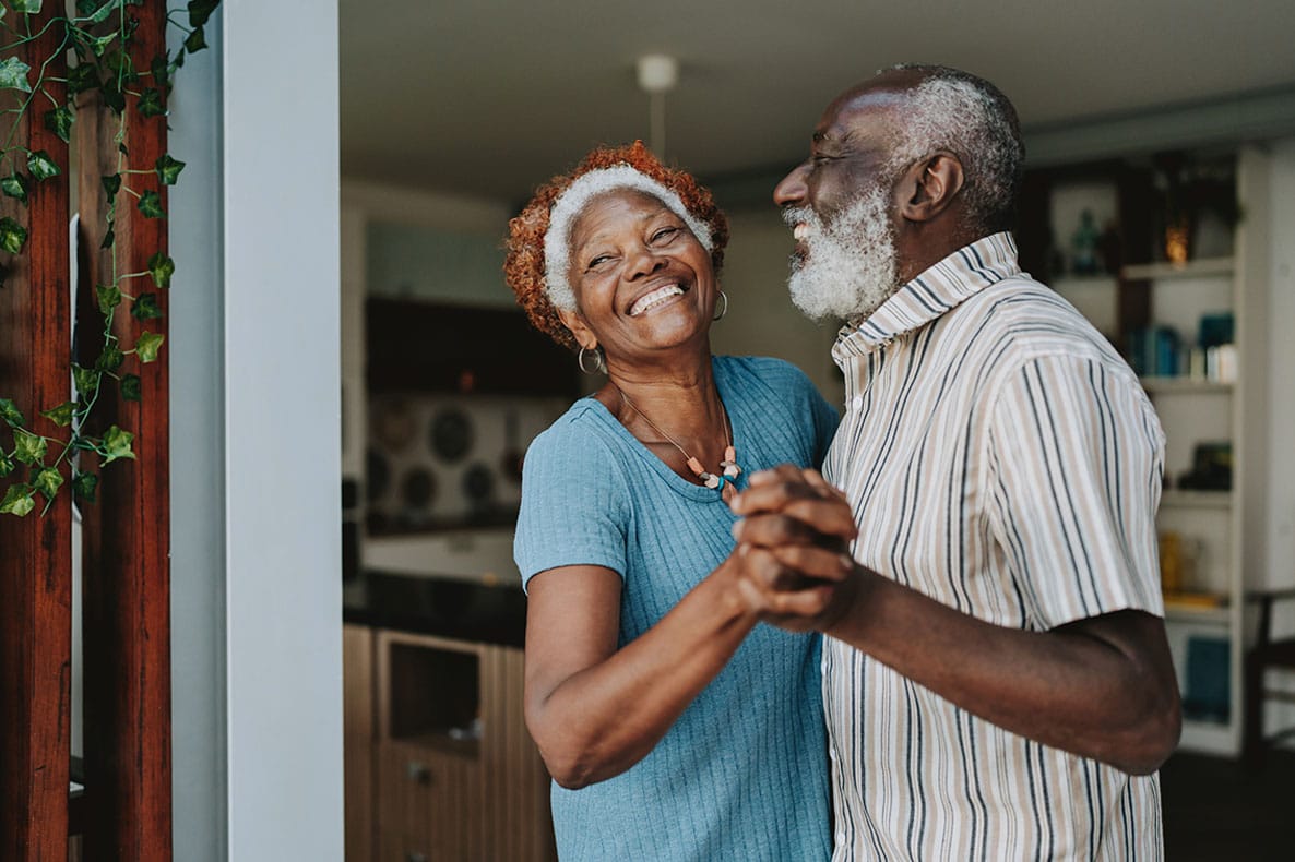 older happy couple after getting therapeutic plasma exchange
